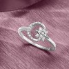 RS Pure by Ross-Simons 0.10 ct. t.w. Diamond Moon and Star Ring in Sterling Silver - 4 of 4
