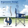 Tangkula Oversized Camping Chairs Heavy Duty Outdoor Folding Chair w/Cooler Pouch - 4 of 4