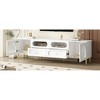 78.8" TV Stand with Ventilated Top Drawer and 2 Glass Cabinets, Sideboard Cabinet with 4 Drawers, Six Metal Legs, and Anti-tip Device for Living Room - 4 of 4