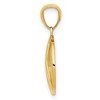 Black Bow Jewelry 14k Yellow Gold 13mm Polished Convex Peace Symbol Pendant - 2 of 4