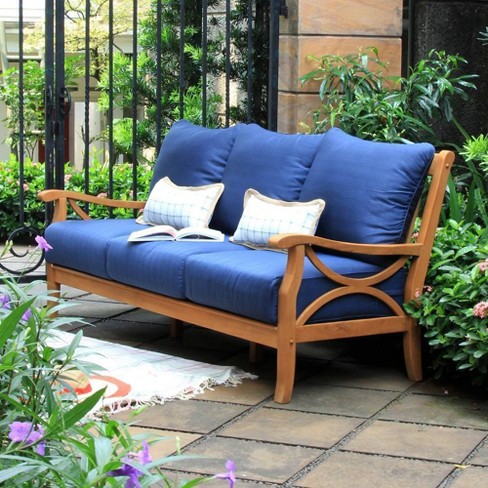 Abbington Teak Patio Sofa With Cushion