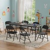 Boys and Girls Folding Table and Chairs Set of 3, Portable Table and Chair with Pu Soft Cushion, Suitable for Eating, Reading and Playing - 2 of 3