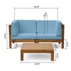 Maggift Patio Seating Sets Outdoor, Featuring Unique Design, Ideal for Chats, Perfect for Gardens, Living Spaces, Blue, 60.5"*30.25"*26.5" - 4 of 4