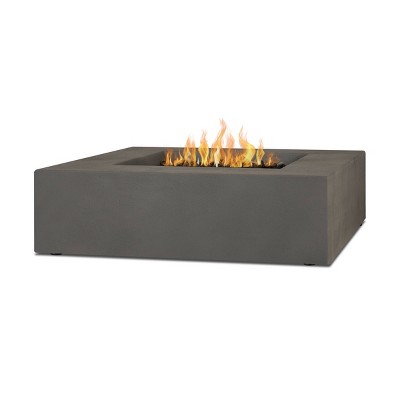 Caraga Low Square Natural Gas Fire Table Carbon - Jensen Co.