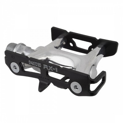 MKS Supreme Keirin Track Pedal 9/16 Toe Clip Compatible Chrome Plated Silver for sale online 