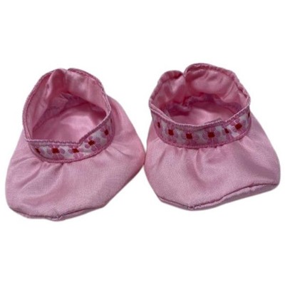 Doll Clothes Superstore Cabbage Patch Kid Pink Satin Shoes Fit 16 Inch Cabbage Patch Kid Dolls