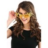 HalloweenCostumes.com    Glittery Gold Hands Glasses, Black/Yellow - 4 of 4