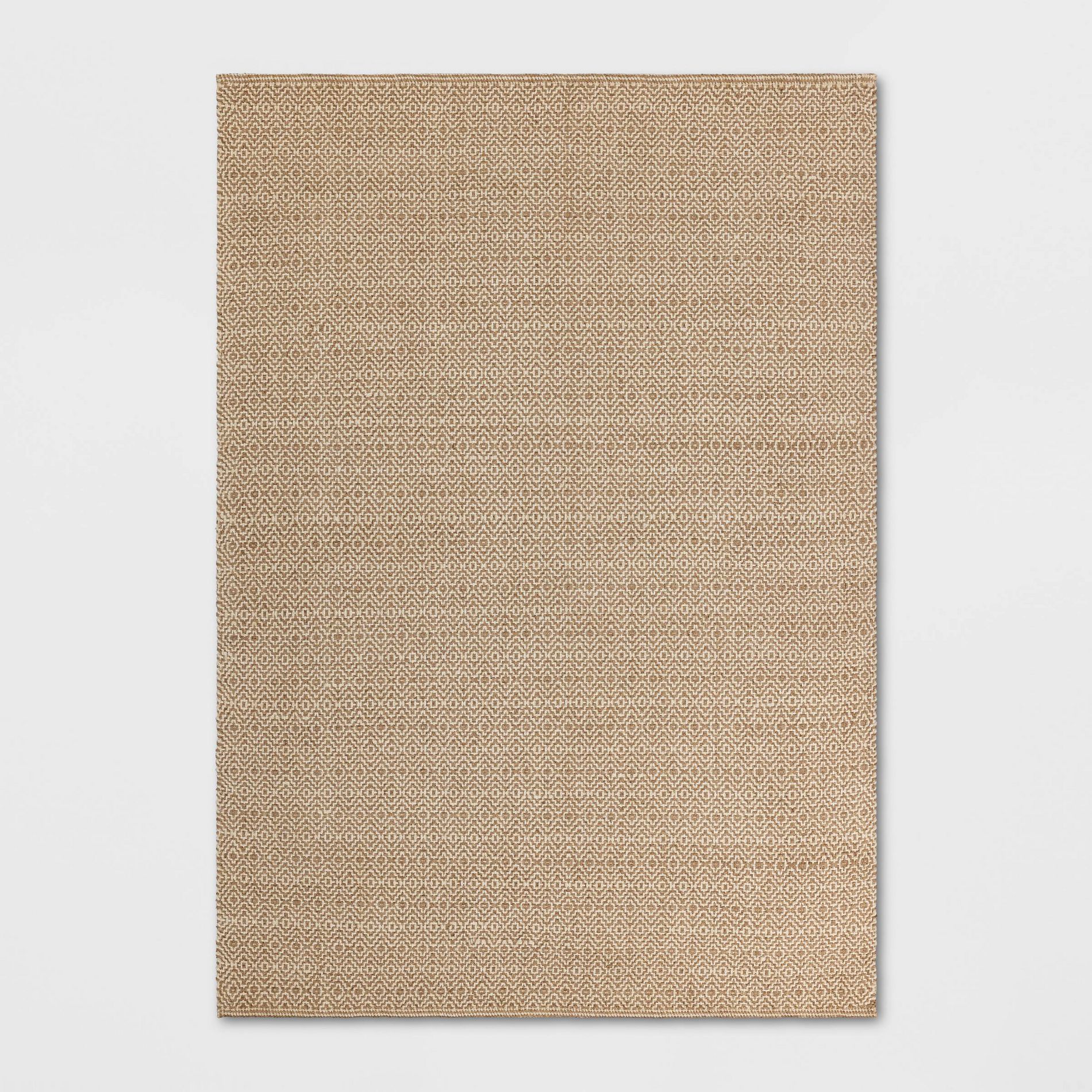 7'x10' Jute Diamond Area Rug Tan/Ivory - Threshold™