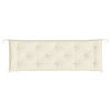 vidaXL - Cream White Garden Bench Cushion, Outdoor Seat Cushion, Comfortable Oxford Fabric Cushion, Hollow Fiber Filling, 59.1"x19.7"x2.8" - 4 of 4