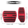 Unique Bargains Brake Gas Accelerator Pedal Covers Foot Pedal Pads for Nissan Kicks X-Trail Rogue Sport Qashqai - 2 of 3