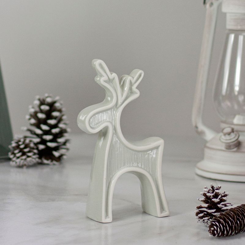 Northlight 7.5" Gray Standing Reindeer Christmas Tabletop Decor, 2 of 5