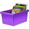 Storex Medium Classroom Storage Bin 16.75" x 11.87" x 8.28" Purple (STX61486U06C) - 3 of 4