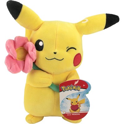 Pokemon Pikachu with Flower Plush - 8 Stuffed Animal - Great Gift for Kids  - Ages 2+