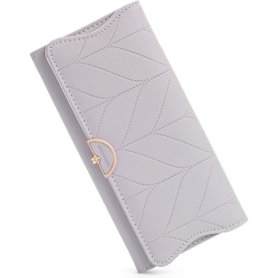 BEAFUP Leather Wallet for Women,Trifold Womens' RFID Blocking Wallet Clutch with Zipper Coin Pocket for Everyday Use, Travel & Business