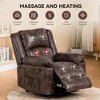 Comhoma Power Lift Recliner Chairs for Elderly Big and Tall Heated Massage Sofa PU Leather with Position 2 Side Pockets&Cup Holders - 3 of 4