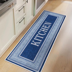SussexHome Indoor Non Skid Cotton Washable Kitchen Runner Rug - 20" x 59" - 1 of 4