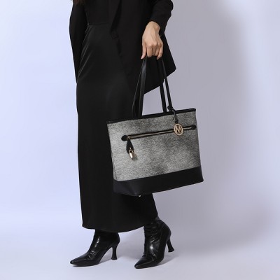 MKF Collection Juno Large Vegan Leather Tote Bag for Women by Mia K - Black — фото 2