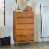 Saracina Home Mid Century Modern Contoured 5 Drawer Chest of Drawers - 2 of 4