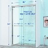 NicBex Shower Door for Bathroom Double Sliding Shower Doors with 5/16" (8mm) Thick SGCC Clear Tempered Glass and Aluminium Alloy Frame, Matte Black - 4 of 4