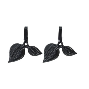 Unique Bargains Curtain Holdbacks Dual-Leaf Hooks Bronze 3.15"x2.95" 1 Pair - 1 of 4