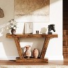 Console table,double layered farmhouse narrow table,extra long, entrance table for corridors,lobbies and living rooms - 4 of 4