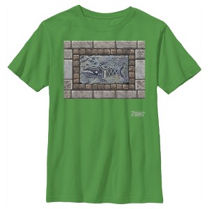 Boy's Nintendo Legend of Zelda Link's Awakening Whale Stone Tablet T-Shirt - 1 of 3