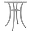 vidaXL Patio Table White 18.9 In.x20.9 In. Cast Aluminum - 2 of 4