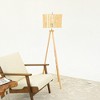 VYNXARIA 59"H Reading Floor Lamp, Standing Light for Living Room Chair, Bedside & Study Area, Brillo Three Legged Floor Lamp Natural - 4 of 4