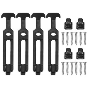 Unique Bargains Rubber Flexible Draw Latches Durable Shock Absorption Flexible Draw Latch 4 Pcs - 1 of 4