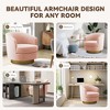 Likepay Velvet Swivel Accent Chair Barrel Chair, 360° Swivel Chair, Makeup Vanity Stool Modern Accent Chair for Living room Bedroom - 3 of 4