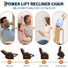 Power Lift Recliner Chair for Elderly, Oversized Electric Recliner with Massage, Heat, Side Pocket & Cup Holders, Soft Upholstered Sofa - 4 of 4