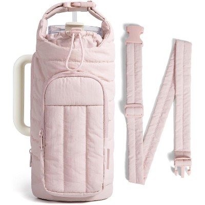 BABYYER Water Bottle Holder with Strap, 40/32 oz Gym Accessories with Phone Pocket, Sling Bag Purses for Women