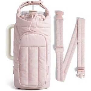 BABYYER Water Bottle Holder with Strap, 40/32 oz Gym Accessories with Phone Pocket, Sling Bag Purses for Women - 1 of 4