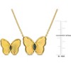 EVERLY JEWELRY | Yellow Plated Sterling Silver 2/5ct TGW Created Alexandrite Butterfly Earrings and Necklace Set  - 17 in - 2 of 4