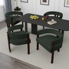 OUTSUPPLY 2 Pcs Accent Chair Upholstered Armchair with Open Back, Dining Chair, Side Chair for Living Room, Bedroom, Dining Room - 4 of 4