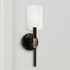 Capital Lighting Beckham 1 - Light Wall Light in  Glossy Black/Aged Brass - 2 of 4