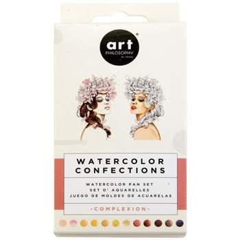 Arteza Premium Watercolor Professional Artist Paint Set, Half Pans,  Assorted Colors - 36 Pack 