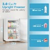 ZAFRO 3.0 Cu.ft Small Upright Freezer, Compact with Removable Shelves, Adjustable Thermostat, Reversible Door, Quiet for Home/Office, White - 2 of 4