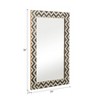 Wall Mirror Resin Wood Glass Modern Chevron Frame 24x1x36 Inch Gray White Decorative Accent for Home Office Bedroom Living Room - 3 of 4