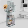 YIYIBYUS Green Modern 4-Tier Bookshelf Freestanding Bookshelf Book Storage Organizer - 2 of 4