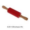 Unique Bargains Rolling Pin Small Silicone Solid Wood 1 Pc - 3 of 4
