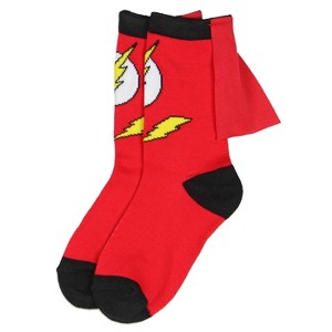 Seven Times Six DC Comics Superhero Batman Superman The Flash Youth Boys Caped Crew Socks - 1 of 2