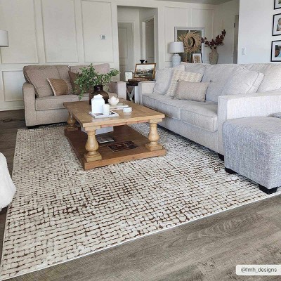 Hauteloom Keita Cream & Brown Area Rug