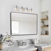 Bathroom Light Fixtures,Chrome Vanity Light Fixtures Over Mirror Wall Mount Lighting Fixture with Hammered Glass Shade E26 Socket for Hallway Kitchen - 3 of 4
