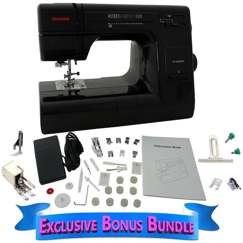 Janome BE Black Edition with Exclusive Bonus Bundle - HD 3000, 1 of 2