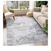 Gray-2*6 feet  Modern Abstract Living Room Rug Machine Washable Soft Carpet Non Slip Non Shedding Ultra Thin Pet Friendly Soft Indoor Foldable Floor - 3 of 4