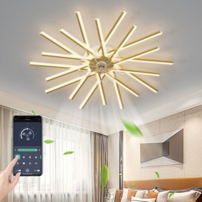 45" Ceiling Fan with Dimmable LED Lights, 6-Speed Reversible Fan with Remote & APP Control for Bedroom or Living Room – The Pop Home