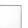 Royal Hampton 46 Inch Solid Wood Mirror, Shimmering Silver Accent, Landscape, White - 4 of 4