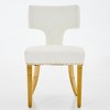 PAGED Modern Dining Chairs Set of 2, Living Room Chair with T-shaped Back and Wood Legs, Linen Accent Chair for Dining Room, Kitchen - 4 of 4