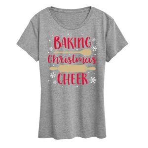 Women's - Instant Message - Baking Christmas Cheer Short Sleeve Graphic T-Shirt - 1 of 4